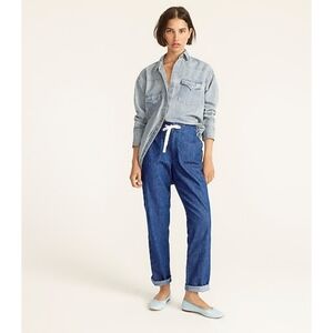 21. J.Crew Tie-waist denim camp pant